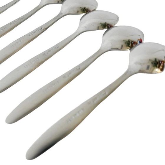 Image 1 of Amefa cuillères à café set vintage acier inoxydable