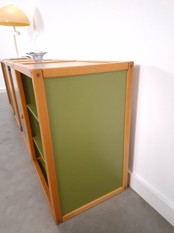 Design Flötotto Profilsystem Mobile modulare – 4 parti – Faggio verde, Mobile 1 – Credenze, Glass, Wood (photo 19 of 24)