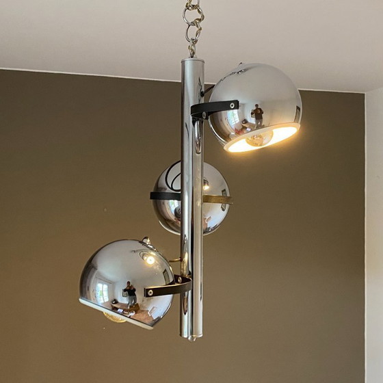 Image 1 of Suspension Eye Ball 3 globes. 1970. Space age.