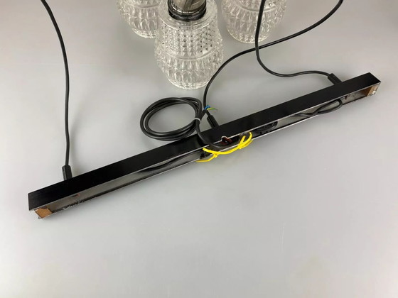 Image 1 of Lampada da soffitto anni '70, lampada a sospensione, lampada a cascata, vetro cromato, design spaziale