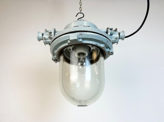 Image 1 of Grey Industrial Cast Aluminium Explosion Proof Light, 1970s