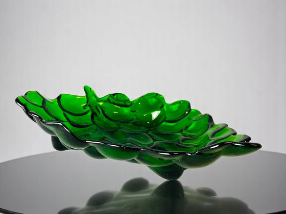 Image 1 of Grüne Vasenschale im Stil einer Weintraube