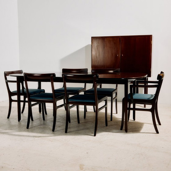 Image 1 of Juego de comedor MK11102 Rungstedlund de caoba de Ole Wanscher para Poul Jeppesen Møbelfabrik. Juego de 8
