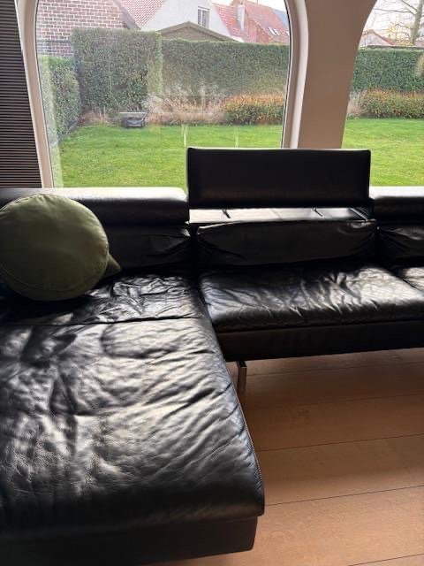 Image 1 of JORI Divano Shiva in pelle nera Jean-Pierre Audebert