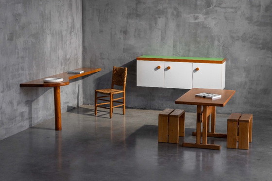 Image 1 of Wandkast van Charlotte Perriand voor Les Arcs, Frankrijk, jaren 70.