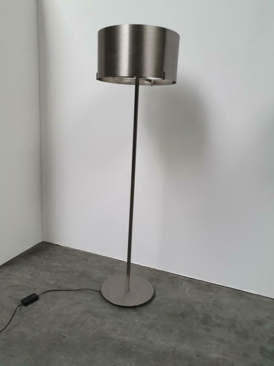 Image 1 of 2 grands lampadaires design en acier inoxydable avec variateur