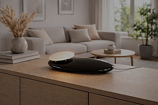 Philips: Iconische design tafellamp "Ledino" in staal met zwarte coating