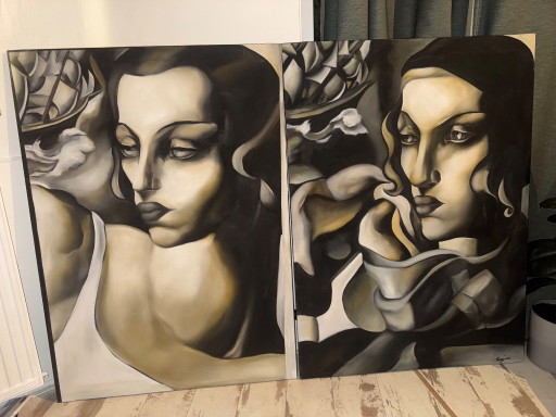 Tamara de Lempicka – schilderijen tekeningen, Wood, Canvas