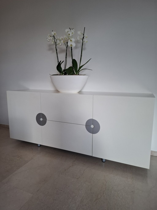 Designer sideboard Disk off-white
