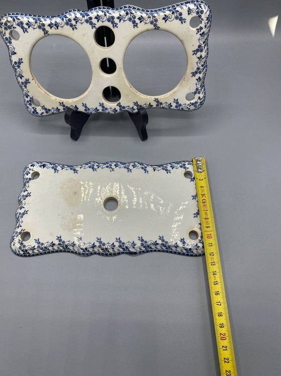2 Montereau Ironstone Accessory Plates, Old Rouen Decor, Belle Époque – Decorative Objects (photo 5 of 5)