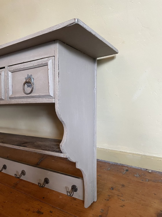 Image 1 of Grande scaffale da parete, scaffale da cucina con ciotole, stile antico francese