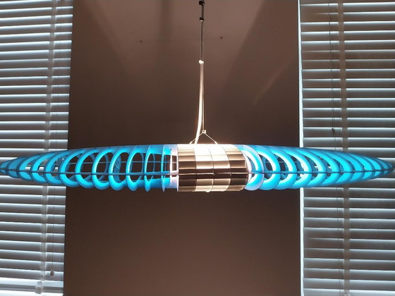 Luceplan Titania Pendant lamp, blue and silver, Aluminium, Plastic, Design (photo 4 of 10)