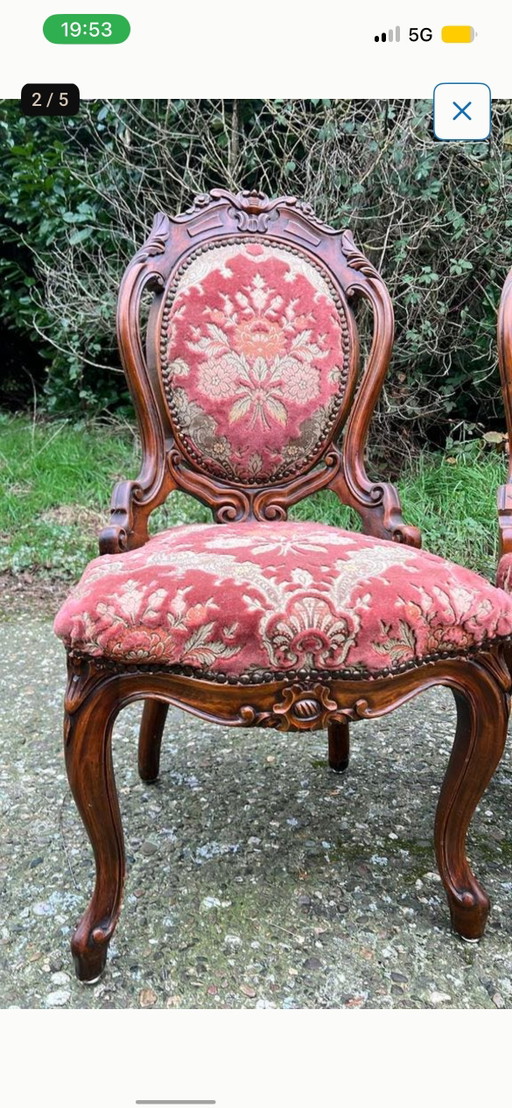4 barok eetkamer stoelen