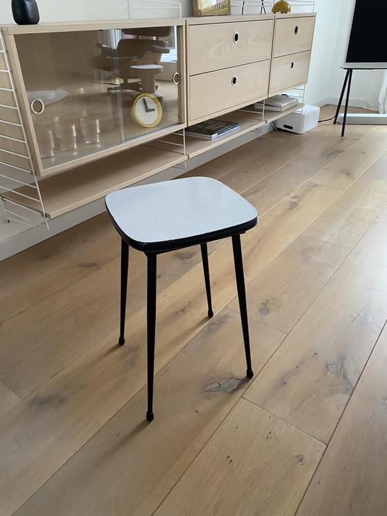 Image 1 of Vintage, mid-century Formica stool, side table, coffee table