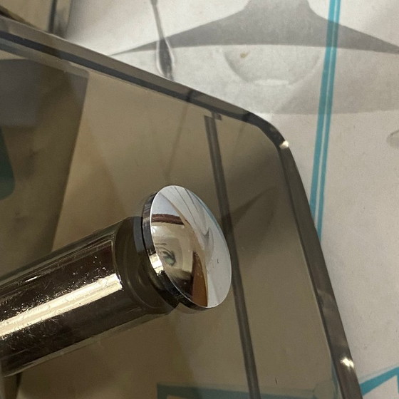 Set di 2 appendini vintage in vetro fumé marrone e acciaio inox Fontana Arte / Veca – Oggetti decorativi (photo 6 of 9)