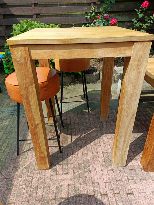 Hardwood standing table