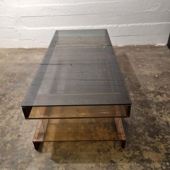 Table basse rectangulaire en acrylique fumé années 70 | Meubles design Mid-Century Modern, Tables basses (photo 2 sur 8)