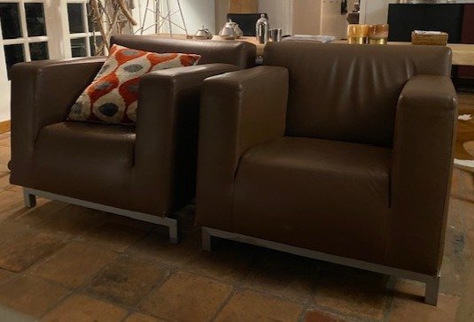 Image 1 of 2 Pastoe Roots Lounge Chairs by Hannes Wettstein (by Leolux)