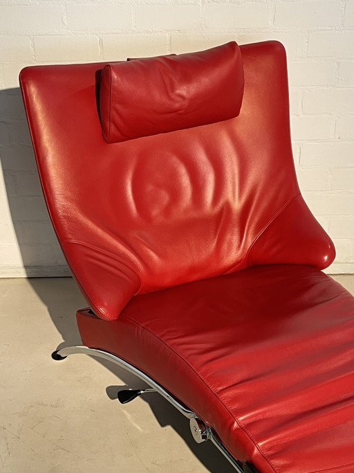 WK Wohnen Vintage Art Déco Retro – verstelbare relaxstoel, Chrome, Leather (photo 2 of 8)