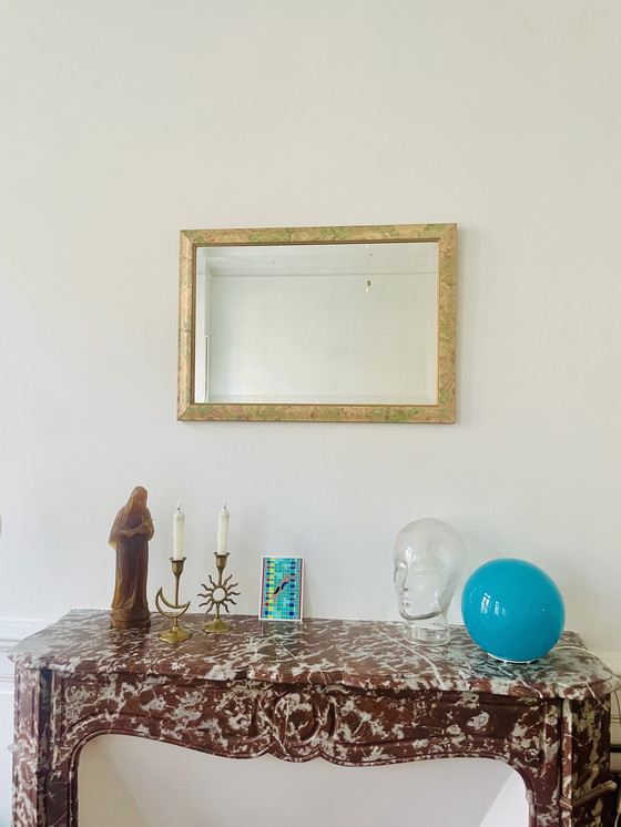 Image 1 of Espejo floral rosa