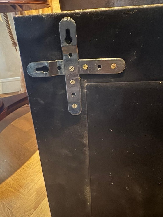 Image 1 of SET OF 2 MIRRORS WITH CROCO LEATHER FRAME