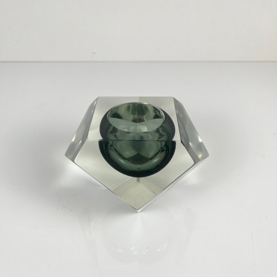 Image 1 of Cenicero/bandeja para joyas Sommerso de cristal de Murano, forma de diamante, Italia, 1970.