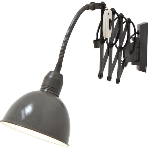 Lámpara de pared industrial vintage ajustable de Instala Decin, República Checa, años 60