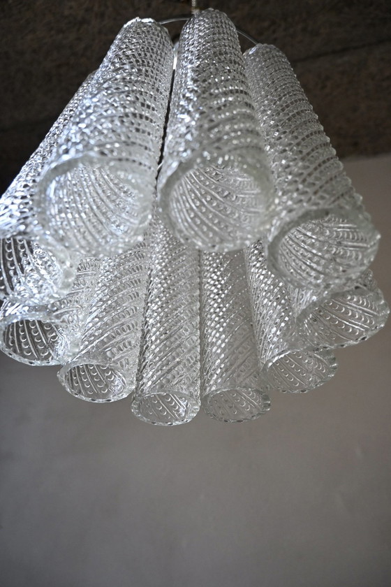 Image 1 of Lampada a sospensione italiana in vetro di Murano degli anni '60.