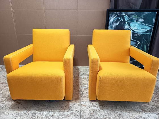 Image 1 of CASSINA 2x Poltrona 637 Utrecht 2024 (NUOVO, mai usato) in lana gialla KVDRAT € 6.600