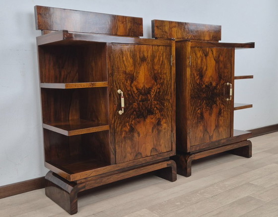 Image 1 of Mesitas de noche Art Déco de Amalfi de 1920.