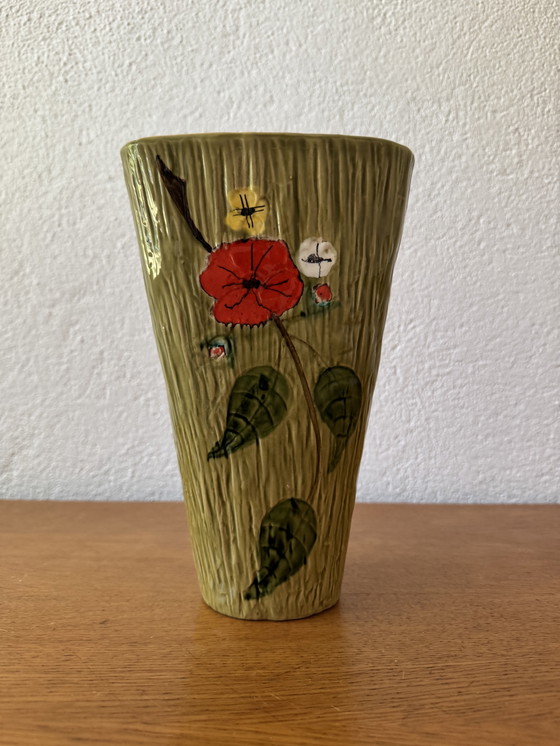 Image 1 of Triangular ceramic vase from the 60s