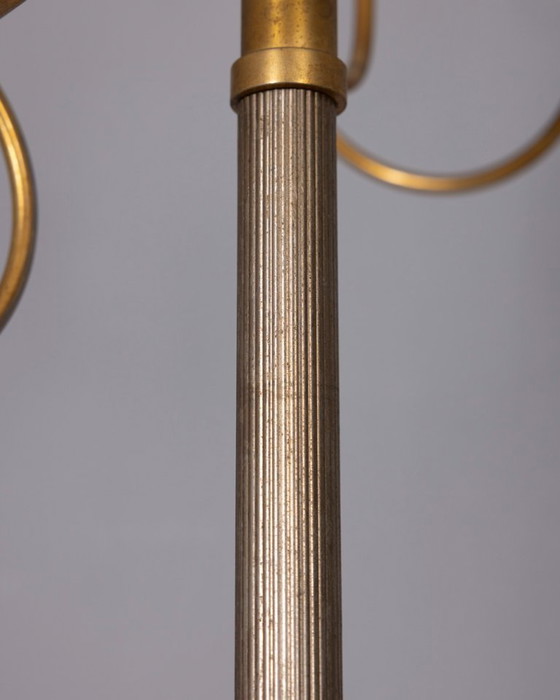 Image 1 of Vintage kapstok uit de jaren 60 in goudkleurig messing, Italiaans design.
