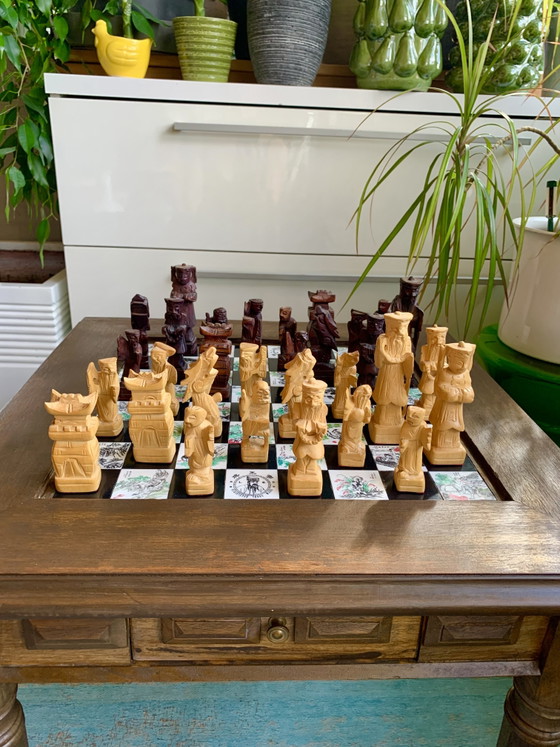 Weiqi schaaktafel in Ming-stijl uit het midden van de 20e eeuw, Chinese dynastie – Vintage, Bijzettafels, Wood (photo 7 of 9)