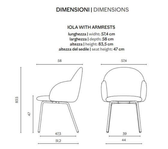Miniforms Iola Set – Esszimmerstühle, Metal, Textile (photo 6 of 7)