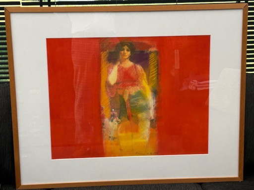 Wall decoration silkscreen Greek woman