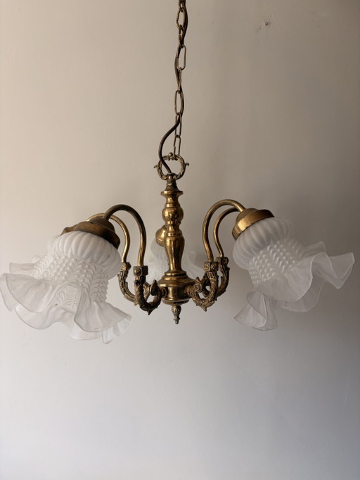 Antieke Gouden Kroonluchter