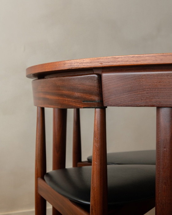 Ensemble de Salle à Manger Roundette Mid Century en Teck par Hans Olsen pour Frem Røjle, 1950s, Set de 5 (photo 13 of 25)