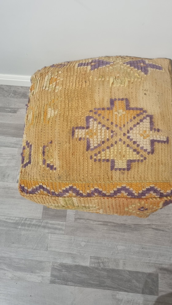 Image 1 of pouf marocain, coussin de siège berbère vintage