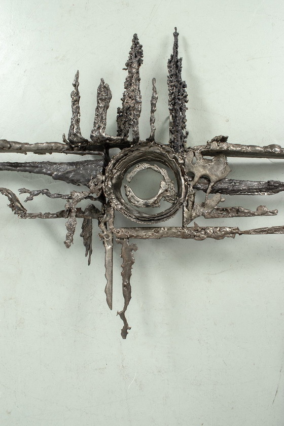 Image 1 of Brutalist wall sculpture