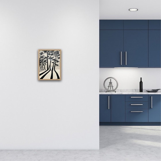 Image 1 of Chinesische Tinte auf Naturpapier.  Format 40x30cm.