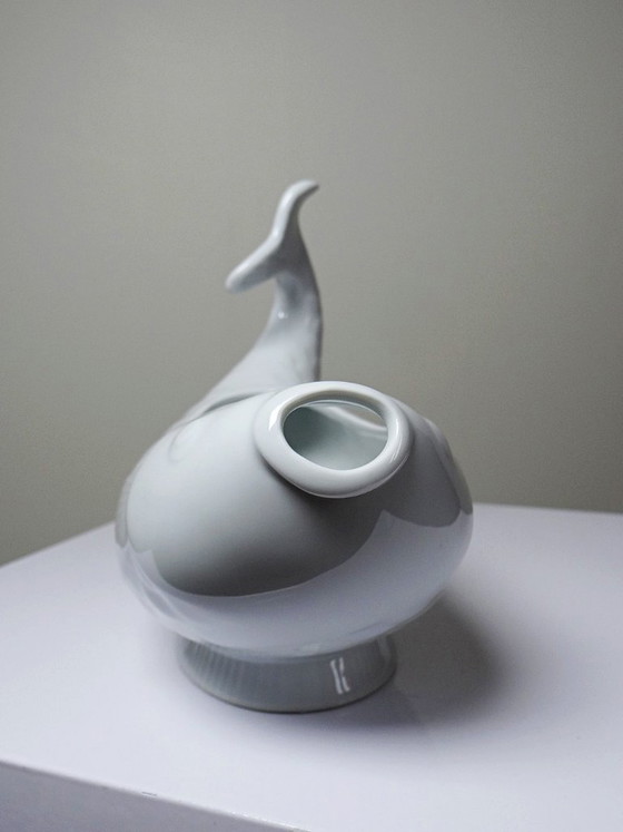 Image 1 of White porcelain fish-shaped gravy boat, Ocean France, 1970s-1980s