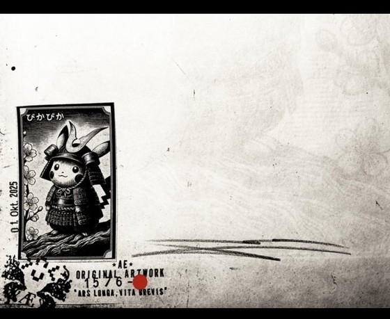 Image 1 of Kunstwerk Pikachu (Pokemon) Sakura