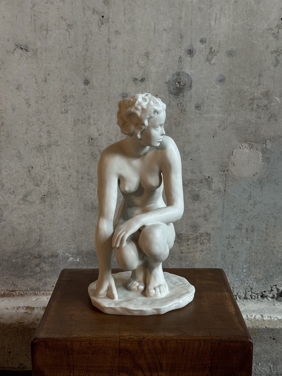 Image 1 of Skulptur „Der Kniende“ Fritz Klimsch, Rosentahl