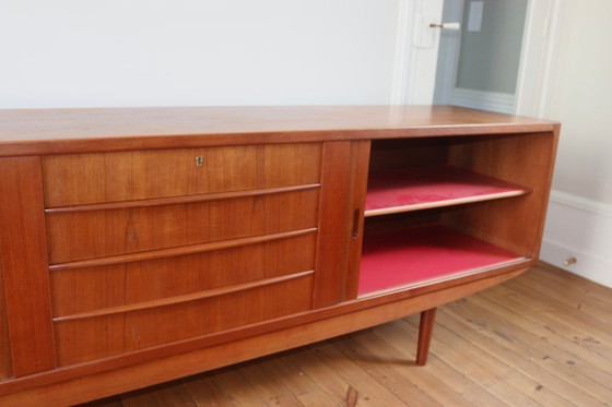 Grande credenza vintage in teak danese 1960 – Roche Bobois, Credenze, Legno (photo 4 of 13)