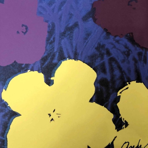 Lithografie "Poppy Flowers" uit de jaren 1990, geïnspireerd op Andy Warhol. – Litho's & Zeefdrukken, Paper (photo 2 of 11)