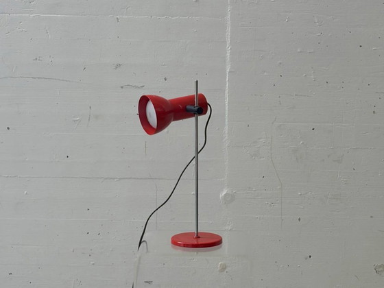 Image 1 of Lampada da tavolo di design rossa in metallo, anni '70