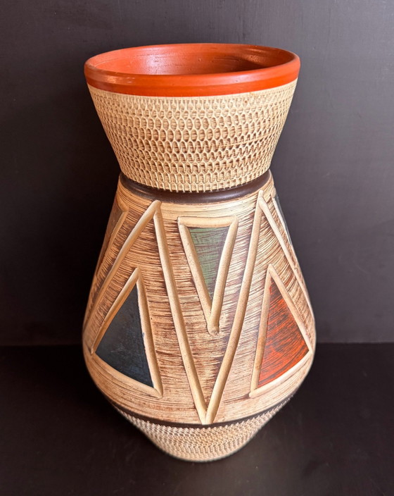 Vintage Brutalist Vase, Walter Gerhards West Germany (240/30), Perfect condition, Walter Gerhards KG, Ceramic (photo 3 of 7)