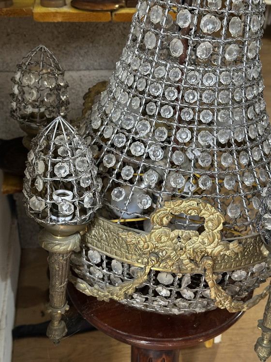 Image 1 of Kronleuchter im Stil Louis XVI. (Mongolfiere) – 19. Jahrhundert