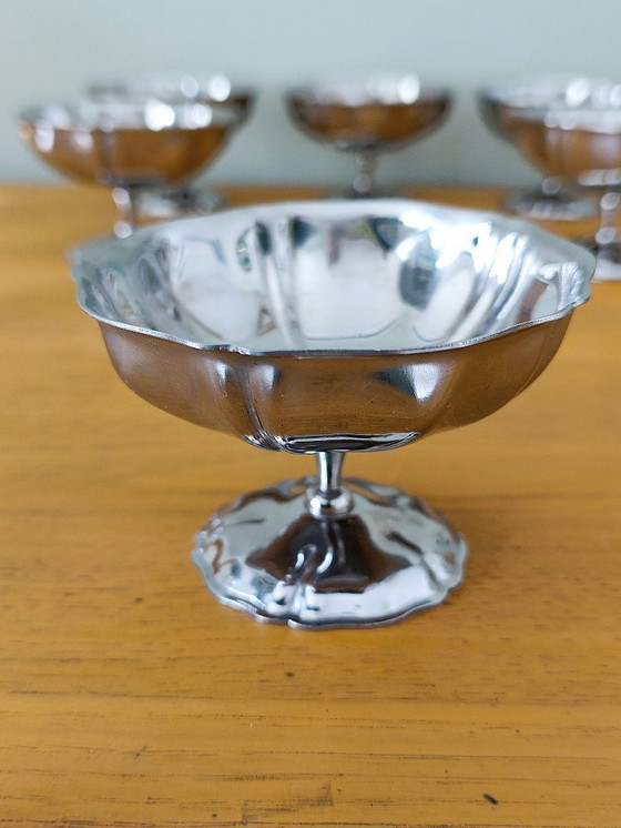 Image 1 of Juego de 6 vasos para helado de acero inoxidable