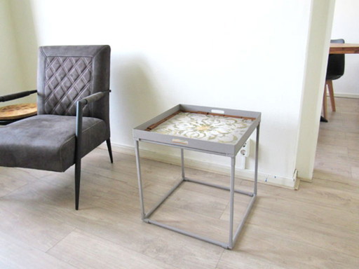 % SALE % -- Metal side table - Japandi style